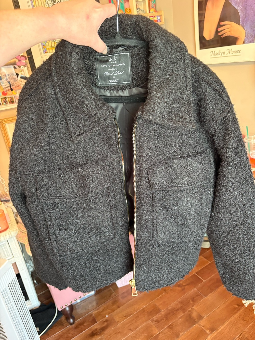 Black Soft Shearling Coat